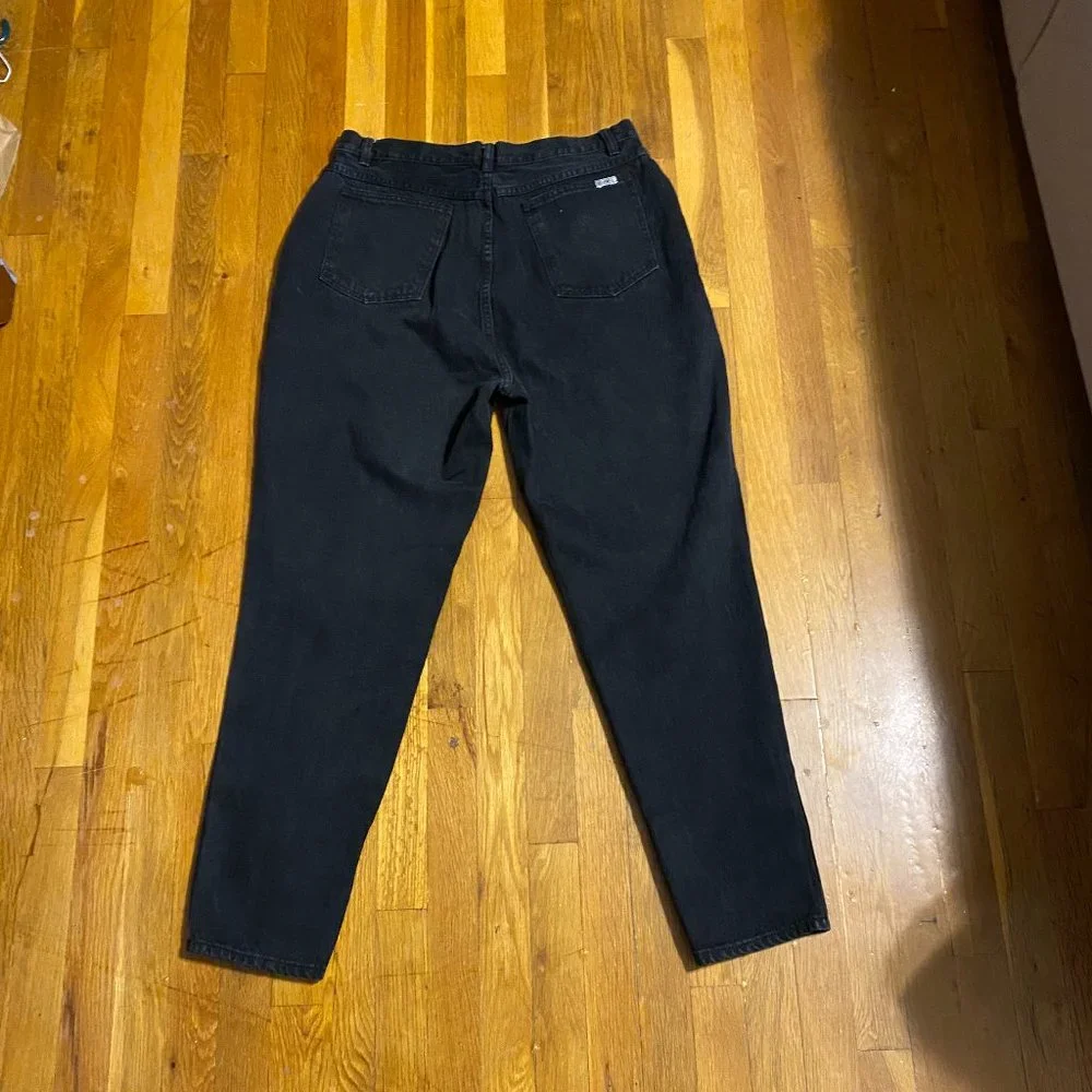 Bill Blass Vintage Black Jeans Size 18 100% Cotton - Picture 2 of 5